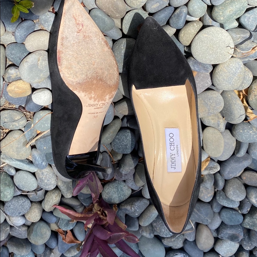 Jimmy Choo size 8 Black Suede Shoes - Picture 3 of 8